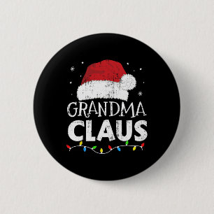 Bóton Redondo 5.08cm Vovó Claus Noites De Natal Iguais À Família Xma