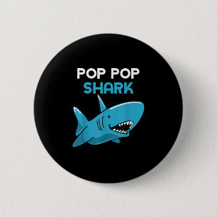 Bóton Redondo 5.08cm Vovô da Família Engraçado de Tubarão pop-pop