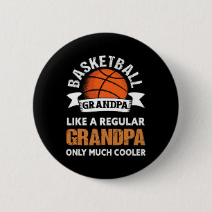 Bóton Redondo 5.08cm Vovô de basquete - Vovô de basquete divertido