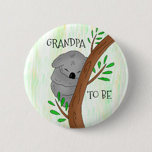 Bóton Redondo 5.08cm Vovô Para Ser Chá de fraldas Koala