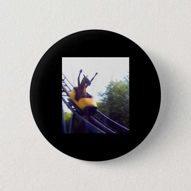 Bóton Redondo 5.08cm Wacky Horse Riding Roller Coaster Meme Internet Fu (Frente)