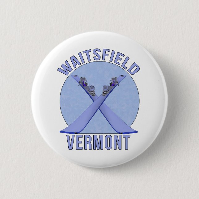 Bóton Redondo 5.08cm Waitsfield, Vermont (Frente)