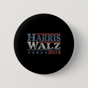 Bóton Redondo 5.08cm Walz 24 Election Kamala Harris Tim Waltz 24 3