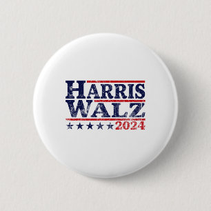 Bóton Redondo 5.08cm Walz 24 Eleição Kamala Harris Tim Waltz 24