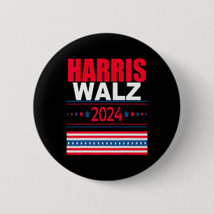 Bóton Redondo 5.08cm WAlzheimer 2024 Kamala E Tim Presidente Campaign