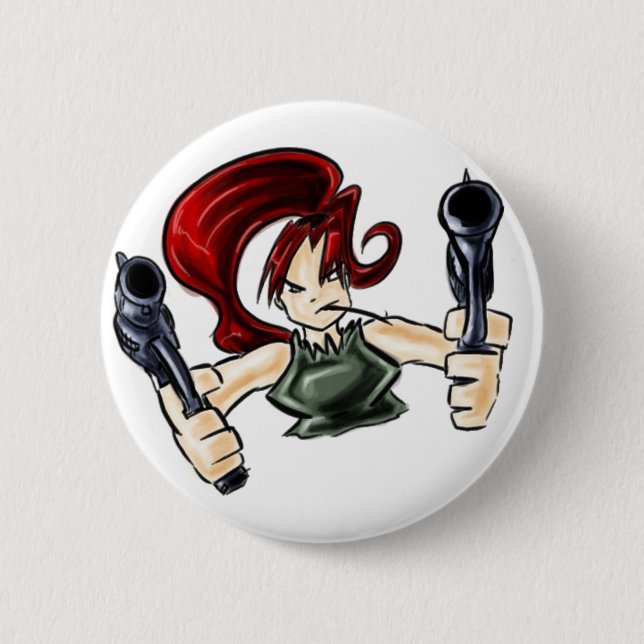 Bóton Redondo 5.08cm Wanda o atirador (Frente)