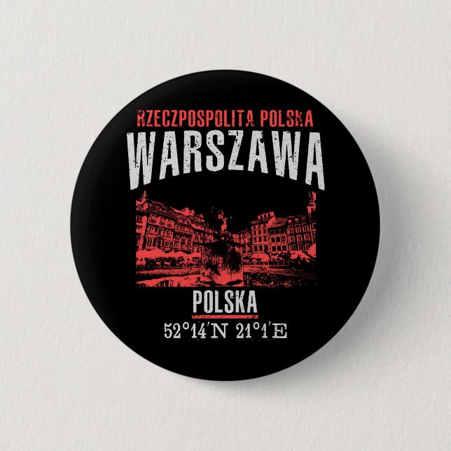 Bóton Redondo 5.08cm Warszawa (Frente)