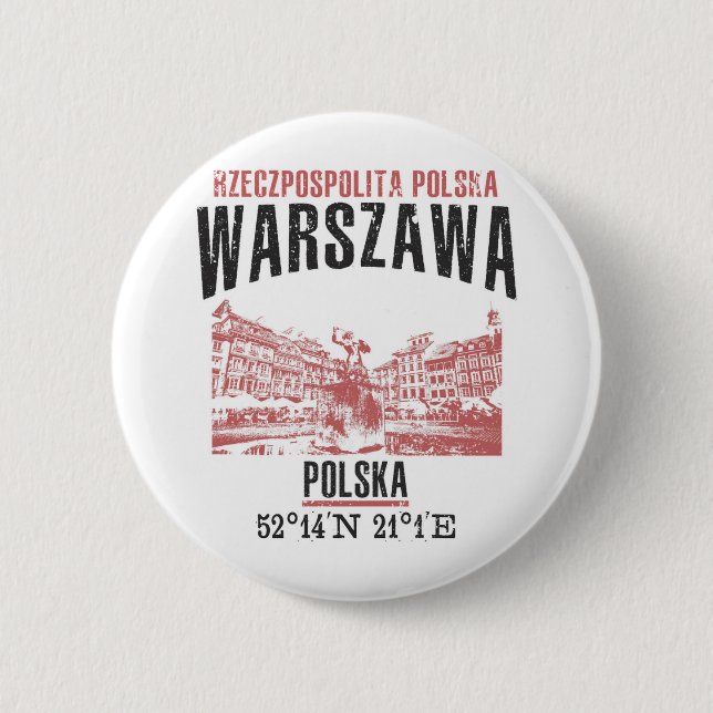 Bóton Redondo 5.08cm Warszawa (Frente)