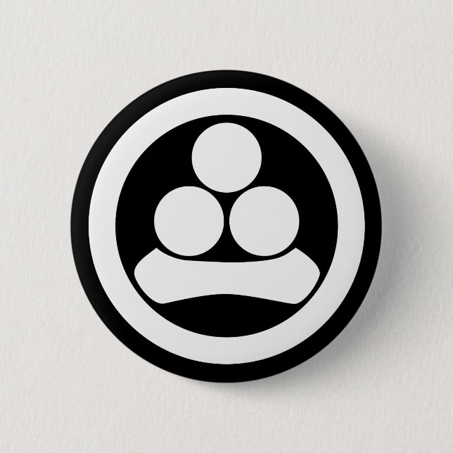 Bóton Redondo 5.08cm Watanabe estrela em círculo (Frente)