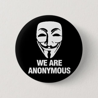 Bóton Redondo 5.08cm We are Anonymous.