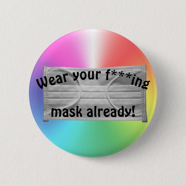 Bóton Redondo 5.08cm Wear Your Mask (Frente)