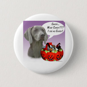 Bóton Redondo 5.08cm Weimaraner Halloween Candy