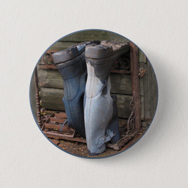 Bóton Redondo 5.08cm Wellies velho (Frente)