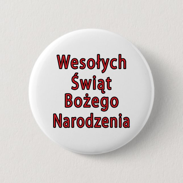 Bóton Redondo 5.08cm Wesolych Swiat Bozego Narodzenia (Frente)