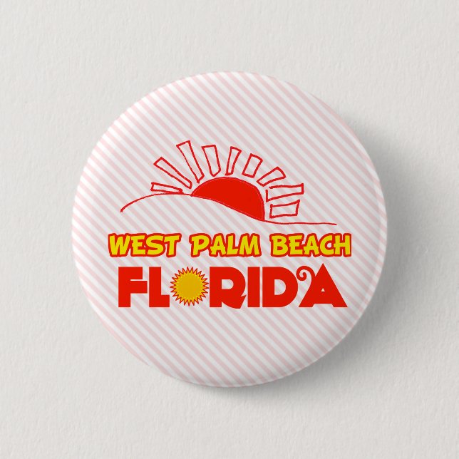 Bóton Redondo 5.08cm West Palm Beach, Florida (Frente)