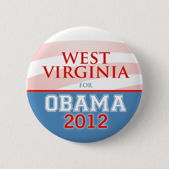Bóton Redondo 5.08cm WEST VIRGINIA para Obama 2012 (Frente)