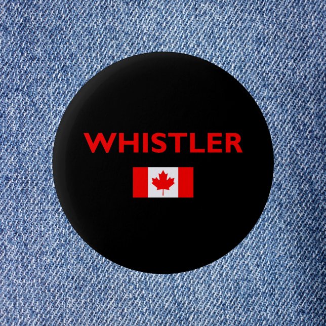 Bóton Redondo 5.08cm Whistler Canada Flag Dark Color (Criador carregado)