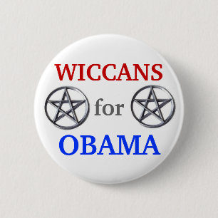 Bóton Redondo 5.08cm Wiccans para o botão de Obama 2012