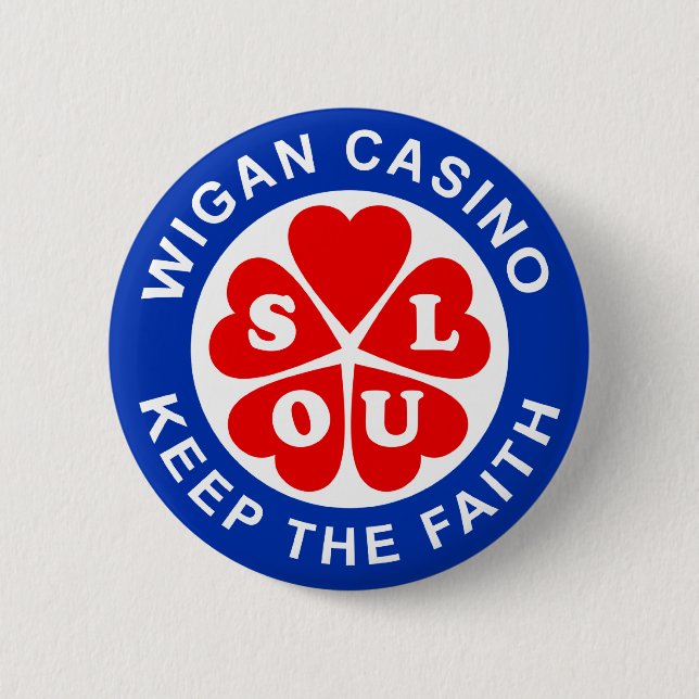 Bóton Redondo 5.08cm Wigan Casino Mantém A Fé (Frente)