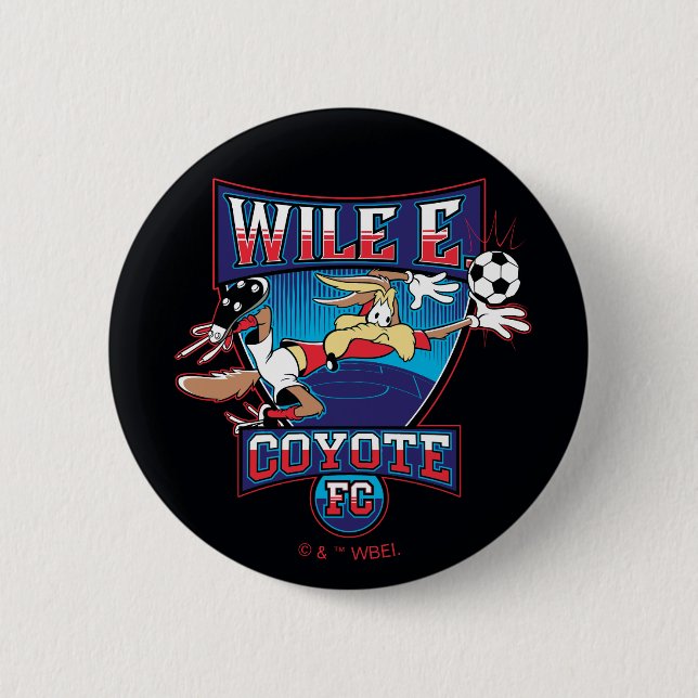 Bóton Redondo 5.08cm WILE E. COYOTE™ Football Club Badge (Frente)