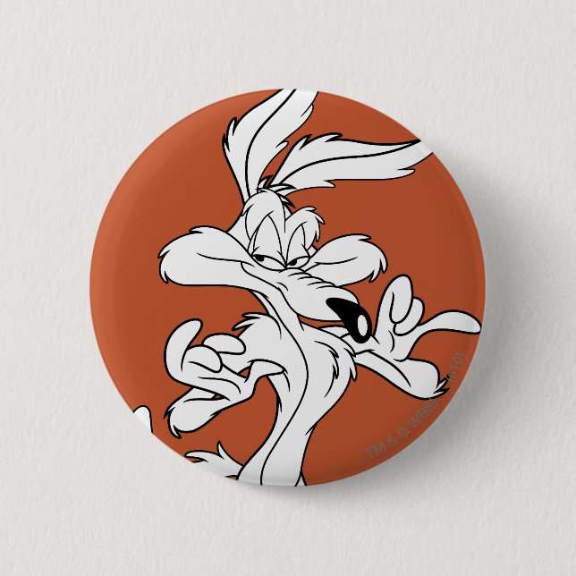Bóton Redondo 5.08cm WILE E. COYOTE™ Satisfeito (Frente)