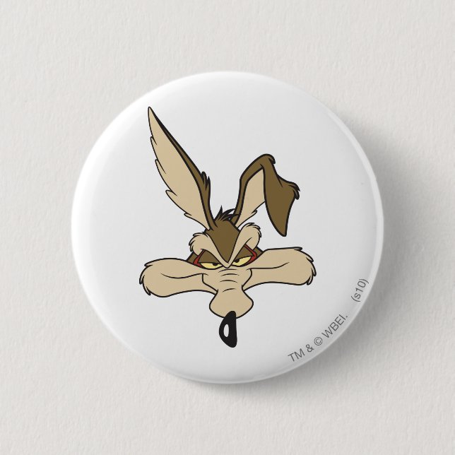 Bóton Redondo 5.08cm WILE E. COYOTE™ Tiro na Cabeça Satisfeito (Frente)