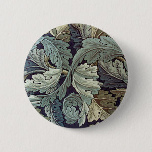 Bóton Redondo 5.08cm William Morris Acanthus Wallpaper Folhas