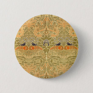 Bóton Redondo 5.08cm William Morris Peacock & Dragon Arts & Artesanatos