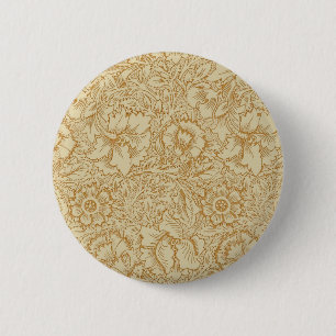 Bóton Redondo 5.08cm William Morris Poppy Floral Wallpaper