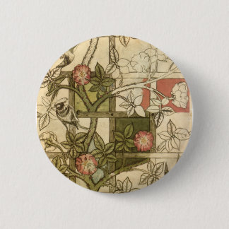 Bóton Redondo 5.08cm William Morris - Trellis