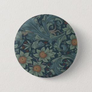 Bóton Redondo 5.08cm William Morris Vintage Orchard Floral Design