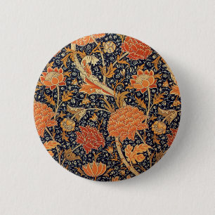 Bóton Redondo 5.08cm William Morris Wallpaper Cray Design