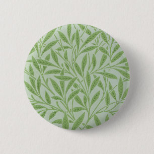 Bóton Redondo 5.08cm William Morris Willow Flor Classic Verde