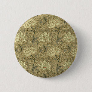 Bóton Redondo 5.08cm William Morris Windrush Wallpaper Pattern