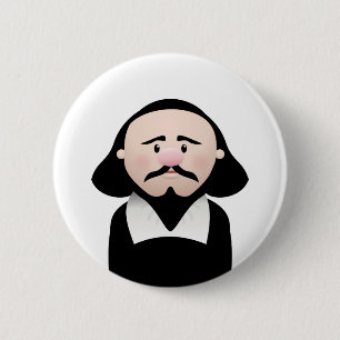 Bóton Redondo 5.08cm William Shakespeare