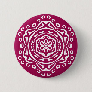 Bóton Redondo 5.08cm Wine Mandala