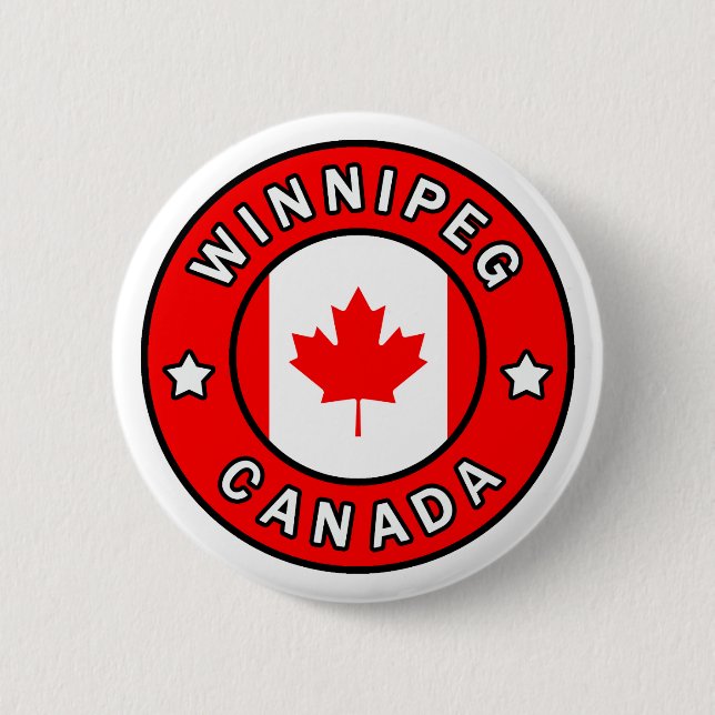 Bóton Redondo 5.08cm Winnipeg Canadá (Frente)