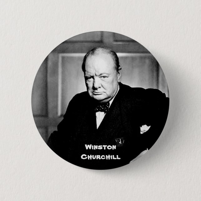 Bóton Redondo 5.08cm Winston Churchill (Frente)