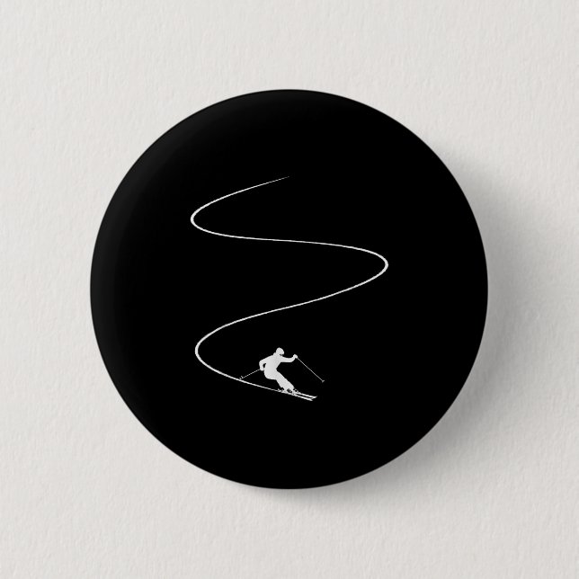 Bóton Redondo 5.08cm Winter Sports Ski Holidays - Ski Slope Skiing Skie (Frente)