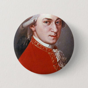 Bóton Redondo 5.08cm Wolfgang Amadeus Mozart