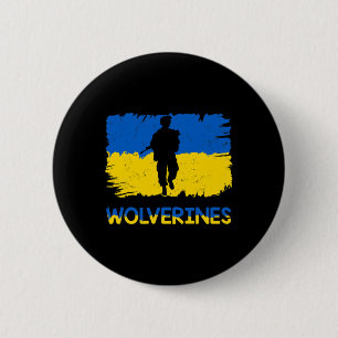 Bóton Redondo 5.08cm Wolverines Apoiam a Ucrânia Apoiam a Ucrânia Apoia