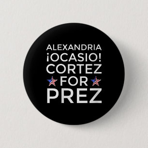 Bóton Redondo 5.08cm Womens Aoc Para O Presidente Alexandria Ocasio-cor