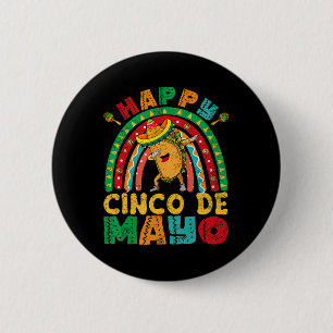Bóton Redondo 5.08cm Womens Happy Cinco De Mayo Mexicano Fiesta 5 De Ma