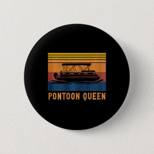 Bóton Redondo 5.08cm Womens Pontoon Queen Lake E Barco Lover Captai