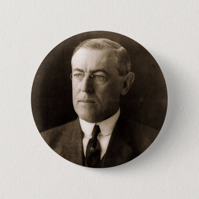Bóton Redondo 5.08cm Woodrow Wilson (Frente)