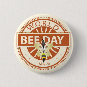 Bóton Redondo 5.08cm World Bee Day