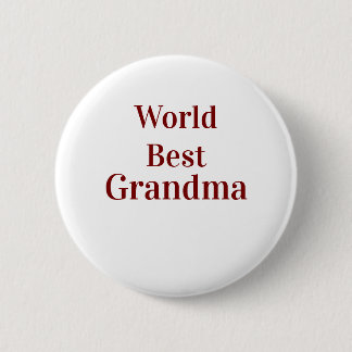 Bóton Redondo 5.08cm World best Grandma grandmother grandparents pink n