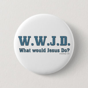 Bóton Redondo 5.08cm WWJD? Botões