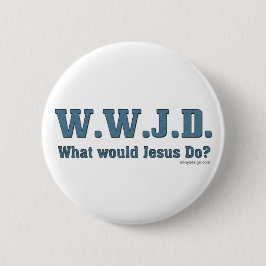 Bóton Redondo 5.08cm WWJD? broches