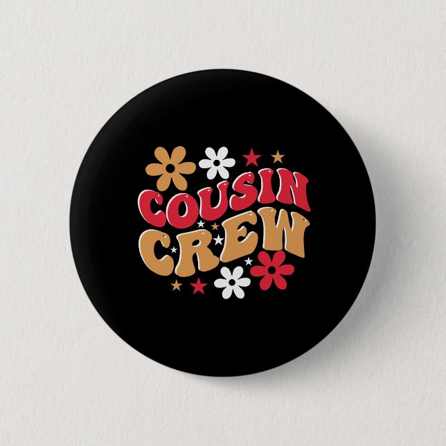 Bóton Redondo 5.08cm Xmas Gift Cousin Crew (Frente)